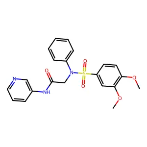 2-{[(3,4-dimethoxyphenyl)sulfonyl]anilino}-N-(3-pyridinyl)acetamide structure