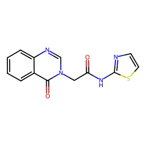 2-(4-oxoquinazolin-3-yl)-N-(1,3-thiazol-2-yl)acetamide structure
