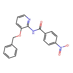 4-硝基-N-(3-苯基甲氧基吡啶-2-基)苯甲酰胺 structure