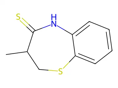 3-methyl-2,3-dihydro-1,5-benzothiazepine-4(5H)-thione structure
