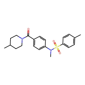 N,4-dimethyl-N-(4-(4-methylpiperidine-1-carbonyl)phenyl)benzenesulfonamide structure
