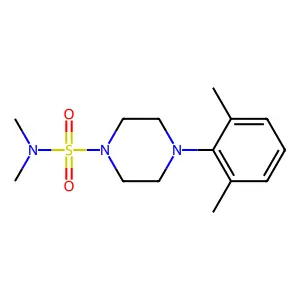 4-(2,6-dimethylphenyl)-N,N-dimethylpiperazine-1-sulfonamide structure