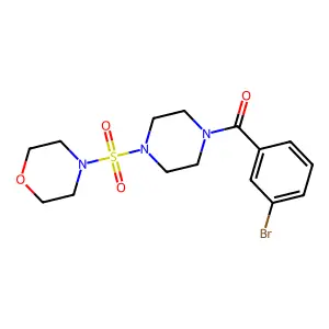 (3-Bromophenyl)-(4-morpholin-4-ylsulfonylpiperazin-1-yl)methanone structure