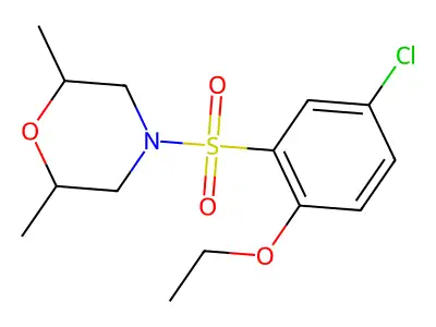 4-(5-Chloro-2-ethoxyphenyl)sulfonyl-2,6-dimethylmorpholine structure