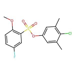 4-Chloro-3,5-dimethylphenyl 5-fluoro-2-methoxybenzenesulfonate structure