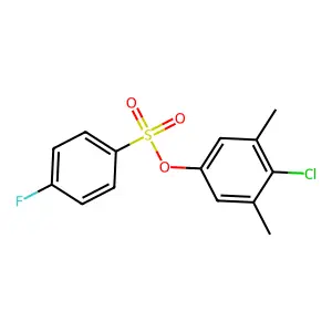 4-Chloro-3,5-dimethylphenyl 4-fluorobenzenesulfonate structure