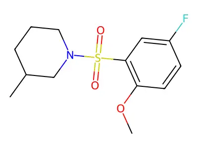 1-(5-Fluoro-2-methoxyphenyl)sulfonyl-3-methylpiperidine structure