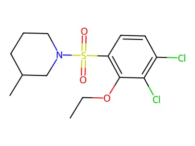 1-(3,4-Dichloro-2-ethoxyphenyl)sulfonyl-3-methylpiperidine structure
