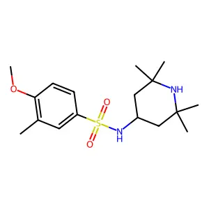 4-methoxy-3-methyl-N-(2,2,6,6-tetramethylpiperidin-4-yl)benzenesulfonamide structure