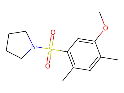 [(5-Methoxy-2,4-dimethylphenyl)sulfonyl]pyrrolidine structure
