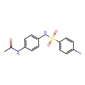 N-[4-[(4-碘苯基)磺酰氨基]苯基]乙酰胺 structure