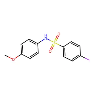 4-碘-N-(4-甲氧基苯基)苯磺酰胺 structure