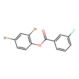 2,4-Dibromophenyl 3-fluorobenzoate structure