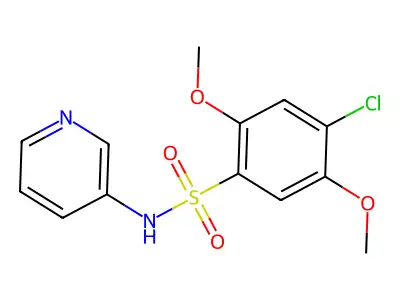 4-chloro-2,5-dimethoxy-N-(pyridin-3-yl)benzene-1-sulfonamide structure