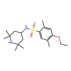 4-ethoxy-2,5-dimethyl-N-(2,2,6,6-tetramethylpiperidin-4-yl)benzenesulfonamide structure