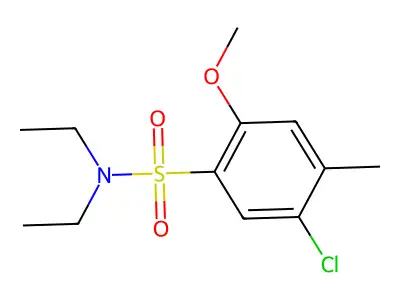 5-chloro-N,N-diethyl-2-methoxy-4-methylbenzenesulfonamide structure