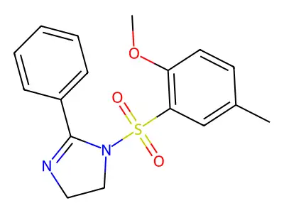 1-(2-Methoxy-5-methylphenyl)sulfonyl-2-phenyl-4,5-dihydroimidazole structure