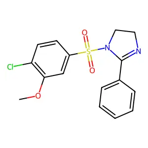 1-[(4-chloro-3-methoxyphenyl)sulfonyl]-2-phenyl-4,5-dihydro-1H-imidazole structure