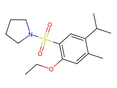 1-(2-Ethoxy-4-methyl-5-propan-2-ylphenyl)sulfonylpyrrolidine structure