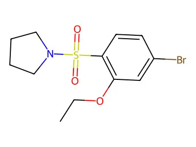 1-(4-Bromo-2-ethoxyphenyl)sulfonylpyrrolidine structure