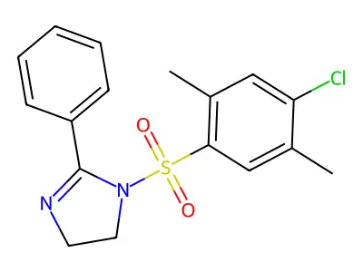 1-[(4-chloro-2,5-dimethylphenyl)sulfonyl]-2-phenyl-4,5-dihydro-1H-imidazole structure