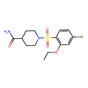1-(4-Bromo-2-ethoxyphenyl)sulfonylpiperidine-4-carboxamide structure