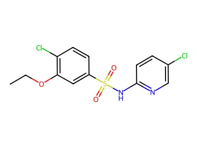 4-chloro-N-(5-chloro-2-pyridinyl)-3-ethoxybenzenesulfonamide structure
