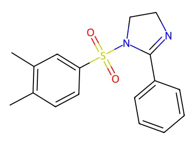 1-[(3,4-dimethylphenyl)sulfonyl]-2-phenyl-4,5-dihydro-1H-imidazole structure