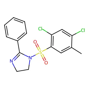 1-((2,4-dichloro-5-methylphenyl)sulfonyl)-2-phenyl-4,5-dihydro-1H-imidazole structure