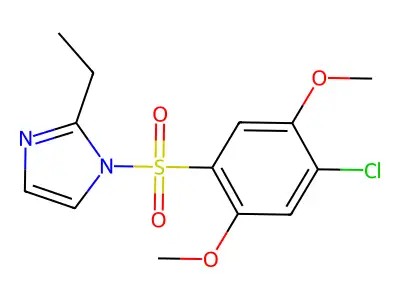 1-(4-Chloro-2,5-dimethoxyphenyl)sulfonyl-2-ethylimidazole structure