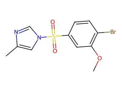 1-(4-Bromo-3-methoxyphenyl)sulfonyl-4-methylimidazole structure