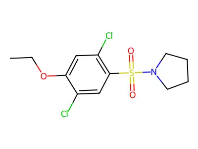 1-(2,5-Dichloro-4-ethoxyphenyl)sulfonylpyrrolidine structure