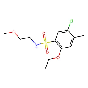 5-chloro-2-ethoxy-N-(2-methoxyethyl)-4-methylbenzenesulfonamide structure