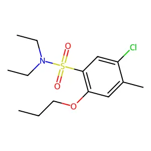 5-chloro-N,N-diethyl-4-methyl-2-propoxybenzenesulfonamide structure