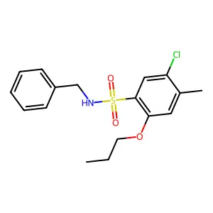 N-benzyl-5-chloro-4-methyl-2-propoxybenzenesulfonamide structure