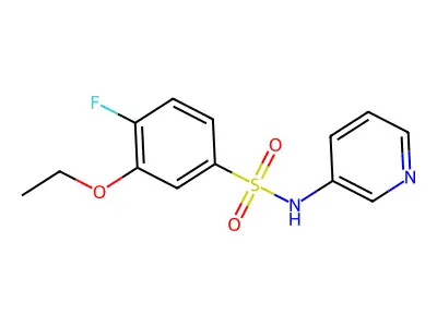 3-ethoxy-4-fluoro-N-pyridin-3-ylbenzenesulfonamide structure