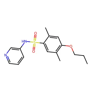 2,5-dimethyl-4-propoxy-N-pyridin-3-ylbenzenesulfonamide structure