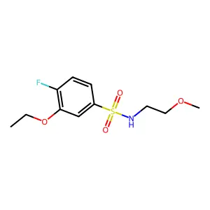 3-ethoxy-4-fluoro-N-(2-methoxyethyl)benzenesulfonamide structure