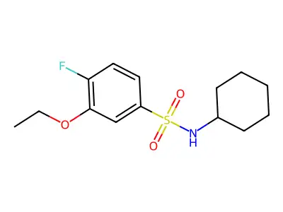N-环己基-3-乙氧基-4-氟苯磺酰胺 structure