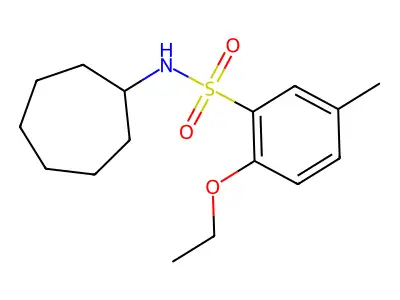 N-环庚基-2-乙氧基-5-甲基苯磺酰胺 structure