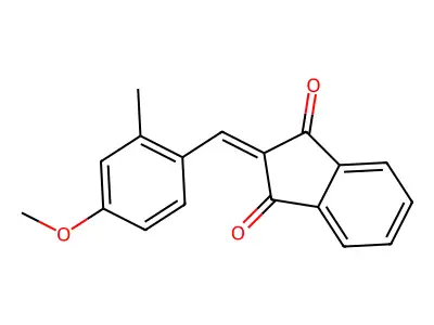 2-(4-methoxy-2-methylbenzylidene)-1H-indene-1,3(2H)-dione structure