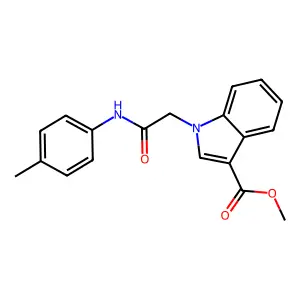 Methyl 1-[2-(4-methylanilino)-2-oxoethyl]indole-3-carboxylate structure