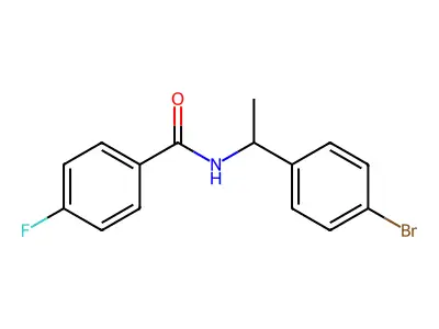 N-[1-(4-bromophenyl)ethyl]-4-fluorobenzamide structure