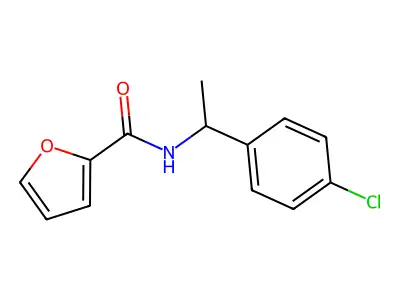 N-[1-(4-chlorophenyl)ethyl]furan-2-carboxamide structure
