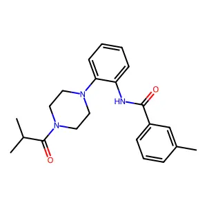 3-methyl-N-[2-[4-(2-methylpropanoyl)piperazin-1-yl]phenyl]benzamide structure