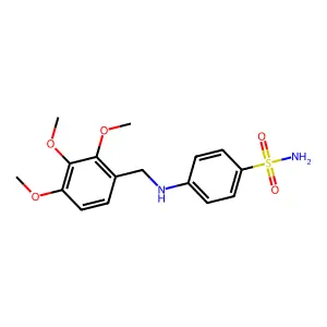 4-[(2,3,4-Trimethoxybenzyl)amino]benzenesulfonamide structure
