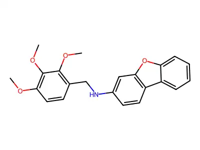 N-[(2,3,4-trimethoxyphenyl)methyl]dibenzofuran-3-amine structure