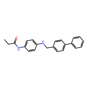N-{4-[(biphenyl-4-ylmethyl)amino]phenyl}propanamide structure