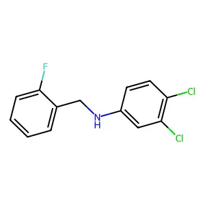 3,4-dichloro-N-(2-fluorobenzyl)aniline structure