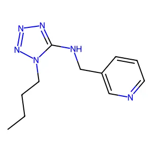 1-butyl-N-(pyridin-3-ylmethyl)tetrazol-5-amine structure